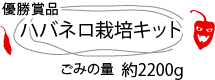 優勝賞品 ハバネロ栽培キット　ごみの量 約2200g